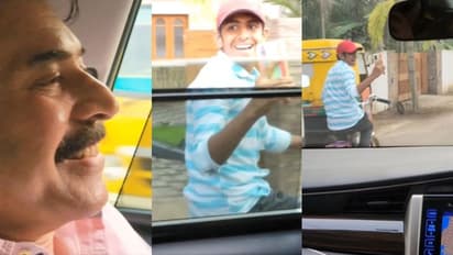'ഇക്കാ ടാറ്റാ'; സൈക്കിളില്‍ മമ്മൂട്ടിയെ ചിത്രീകരിക്കാന്‍ പാഞ്ഞ് കൗമാരക്കാരന്‍: വീഡിയോ