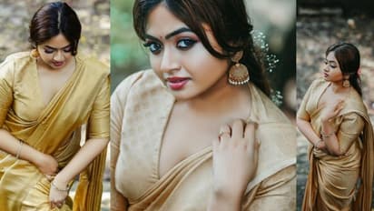 Onam 2022: ഗോള്‍ഡന്‍‌ സാരിയില്‍ തിളങ്ങി ശാലിന്‍; ചിത്രങ്ങള്‍