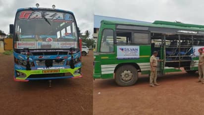 മത്സരയോട്ടം, ഒടുവിൽ അപകടം; പിടികൂടിയ സ്വകാര്യ ബസ്സുകളുടെ ഫിറ്റ്നസ് റദ്ദാക്കി മോട്ടോർ വാഹന വകുപ്പ്