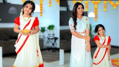 Onam 2022:  കുട്ടി ദാവണിയില്‍ ഓണം മനോഹരമാക്കാം; ചിത്രങ്ങള്‍ പങ്കുവച്ച് മുക്തയുടെ മകള്‍