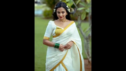 கேரளத்து சேலையில் தேவதையாக மிளிரும் அமலாபால்... வைரலாகும் ஓணம் ஸ்பெஷல் போட்டோஷூட்