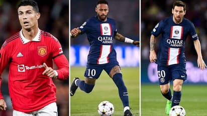 PSG star Neymar describes Cristiano Ronaldo and Lionel Messi in one word; Hint: Starts with 'G'