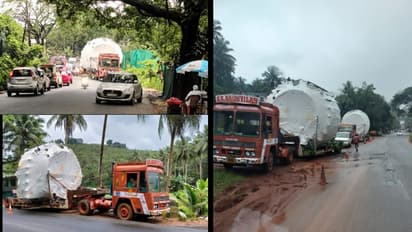 ഭീമൻ യന്ത്രവുമായി എത്തിയ  വാഹനത്തിന് താമരശ്ശേരി ചുരം കയറാന്‍ അനുമതിയില്ല; തിരിച്ച് പോകും 