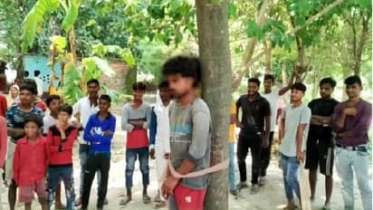 उन्नाव: मंदिर से घंटा चोरी करने वाले दो चोरों को पेड़ से बांधकर ग्रामीणों ने दी तालिबानी सजा