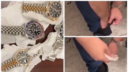 യാത്രക്കാരന് സോക്സിനുള്ളില് ഒളിപ്പിച്ച വിലയേറിയ വാച്ചുകള് വിമാനത്താവളത്തില് പിടികൂടി