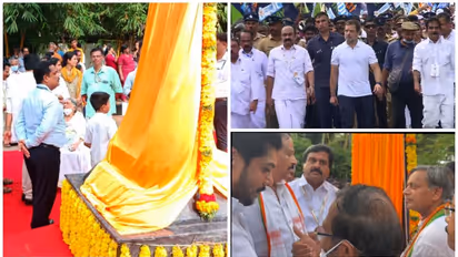 നേതാക്കൾ കാത്തുനിന്നു; സ്മൃതി മണ്ഡപം ഉദ്ഘാടനം ചെയ്യാൻ രാഹുൽ ഗാന്ധിയെത്തിയില്ല, പ്രതിഷേധം, വിവാദം