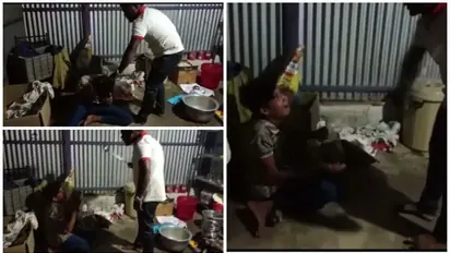 അതിക്രൂരം; ഭാര്യയെ പേടിപ്പിക്കാൻ തൊഴിലാളിയെ മര്‍ദ്ദിച്ച് യുവാവ് ! വീഡിയോ ചിത്രീകരണം; പ്രതിയെ  തിരഞ്ഞ് പൊലീസ് 