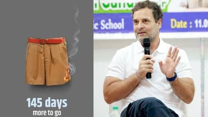 Congress photo of burning 'Khaki shorts' kicks up storm; Congress is evil, says BJP