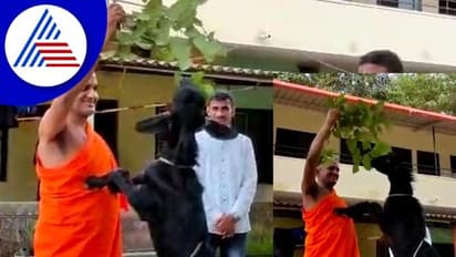 Viral video: ಪೇಜಾವರ ಶ್ರೀಗಳ ಎದೆಗೆ ಕಾಲಿಟ್ಟು ಮೇವು ತಿನ್ನುವ ಆಡು!