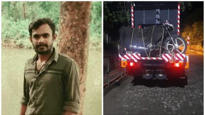 നിർത്തിയിട്ട ലോറിക്ക് പുറകിൽ ബൈക്ക് ഇടിച്ച് ഒരു മരണം,മരിച്ചത് മലയാറ്റൂർ സ്വദേശി വിജിത്ത് ദേവസ്