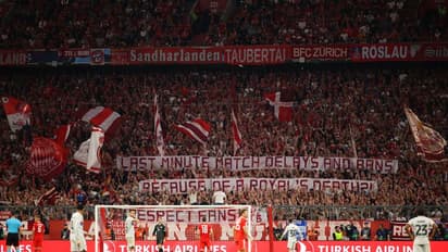 UCL 2022-23: Bayern Munich fans protest against fixture postponements following Queen's demise