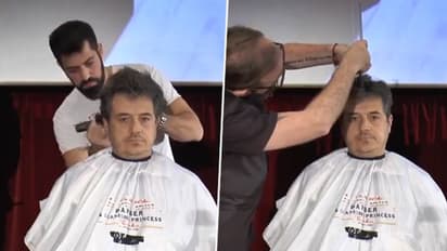 Watch: Hairdresser from Greece sets record, cuts hair in just 47 seconds