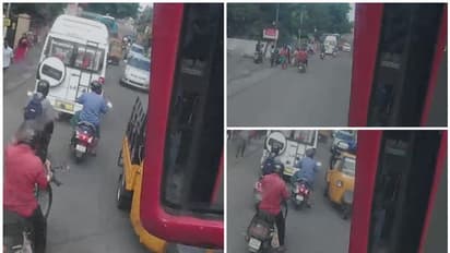 സുമംഗലി ബസ് ഹംമ്പ് ചാടി ഇരിങ്ങാലക്കുടയിൽ വാഹനങ്ങൾ കൂട്ടത്തോടെ ഇടിച്ച് തെറിപ്പിച്ചു; പരിക്കേറ്റവർ ആശുപത്രിയിൽ