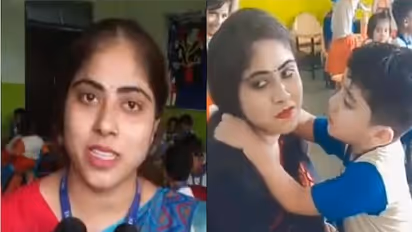 ஆசிரியரை கட்டிப்பிடித்து மன்னிப்பு கேட்கும் சிறுவன்... இணையத்தில் வைரலாகும் வீடியோ!!