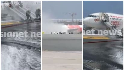 പുകയും തീയും, കണ്ടത് കൊച്ചിയിലേക്ക് പറക്കുന്നതിന് തൊട്ടുമുമ്പ്, കുഞ്ഞുങ്ങളെയും എടുത്ത് ഓടി യാത്രക്കാർ; വീഡിയോ!