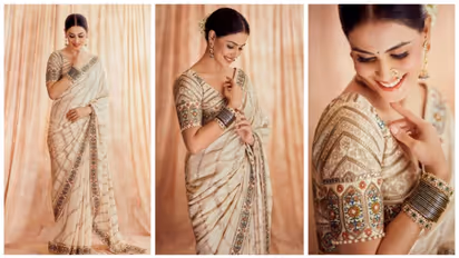 கொஞ்சம் கூட குறையாத அதே க்யூட்னஸ்...சேலையில் மனதை மயக்கும் ஜெனிலியா..