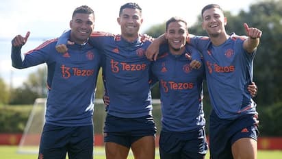 Cristiano Ronaldo all smiles at training session; has Europa League goal boosted Man United icon's confidence?