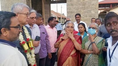 Mandya: ಲಕ್ಷ್ಮಿನಾರಾಯಣಸ್ವಾಮಿ ದೇಗುಲಕ್ಕೆ ಇನ್ಫೋಸಿಸ್ ಅಧ್ಯಕ್ಷೆ ಸುಧಾಮೂರ್ತಿ ಭೇಟಿ