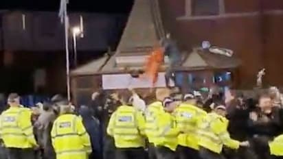 UK: Mob vandalises temple, desecrates saffron flag in Leicester city 