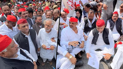 Akhilesh Yadav stopped by police during party's march to UP Assembly