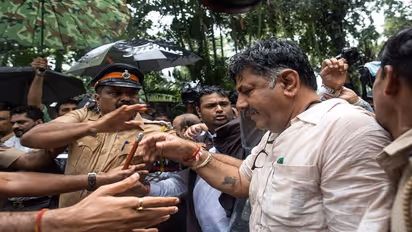 Money laundering case: Congress' DK Shivakumar appears before ED in Delhi for interrogation