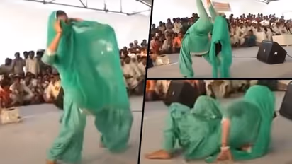 Haryanvi dancer Sapna Choudhary suffered OOPS moment on stage in front of many people-WATCH VIDEO