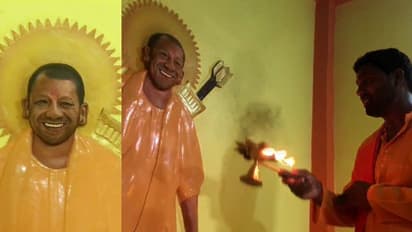 കയ്യിൽ അമ്പും വില്ലും, രാവിലെയും വൈകിട്ടും പൂജയും പ്രസാദ വിതരണവും, യോഗി ആദിത്യനാഥിന് ക്ഷേത്രം നിർമിച്ച് ആരാധകൻ