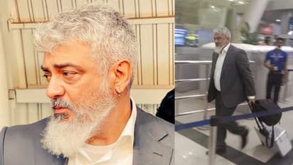 ஏர்போர்டில் பாதுகாப்பு படை வீரரை பார்த்ததும் சல்யூட் அடித்த அஜித்... வைரலாகும் ஏகே-வின் மாஸ் வீடியோ