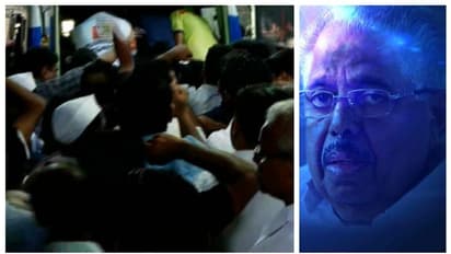 'നട്ടെല്ലുള്ളൊരു നേതാവേ'.. മുദ്രാവാക്യങ്ങളുമായി പ്രവർത്തകർ, അന്തിമോപചാരമര്പ്പിച്ച് നേതാക്കള്