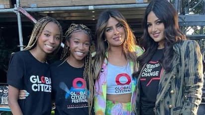 Priyanka Chopra poses with Miss Universe Harnaaz Sandhu at Global Citizen Festival-see pictures