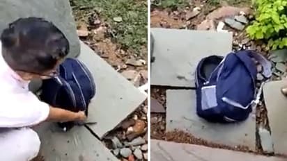 സംശയം തോന്നി വിദ്യാര്‍ത്ഥിയുടെ ബാഗ് പരിശോധിച്ചപ്പോള്‍ കണ്ടത്; പേടിപ്പെടുത്തുന്ന വീഡിയോ