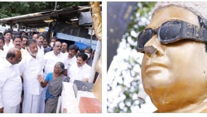 சென்னையில் எம்ஜிஆர் சிலையின் மூக்கை உடைத்த மர்ம நபர்கள்.! குற்றவாளிகள் மீது நடவடிக்கை.?களத்தில் குதித்த ஓபிஎஸ்