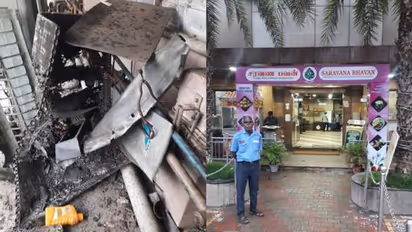 சென்னை சரவண பவன் ஓட்டலில் ஏசி கியாஸ் சிலிண்டர் வெடித்து விபத்து.. 4 பேர் படுகாயம்..!