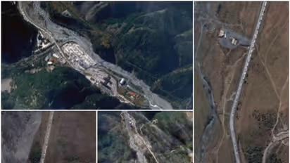 റഷ്യ - ജോര്ജിയ അതിര്ത്തിയില് കിലോമീറ്റര് നീണ്ട വാഹനനിരയുടെ സാറ്റ്ലൈറ്റ് ചിത്രങ്ങള് പുറത്ത്