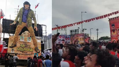 நானே வருவேன் ரிலீஸ்... பட்டாசு வெடித்தும், பாலாபிஷேகம் செய்தும் அதகளப்படுத்திய தனுஷ் ரசிகர்கள் - வைரல் வீடியோ