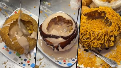 Raj kachori chaat with chocolate sauce, latest bizarre fusion food; watch viral video