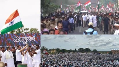 ഭാരത് ജോഡ്ഡോ യാത്ര ക‍ര്‍ണാടകയിൽ പ്രവേശിച്ചു: ഉജ്ജ്വല സ്വീകരണമൊരുക്കി കോണ്‍ഗ്രസ് പ്രവര്‍ത്തകര്‍ 