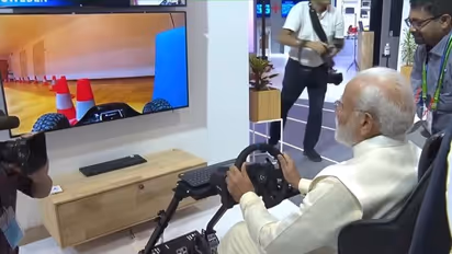 5G launch in India: PM Narendra Modi test driving a car in Europe from Delhi using 5G