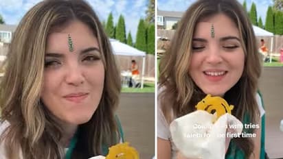 'കൊളംബിയക്കാരിയായ ഭാര്യ ആദ്യമായി ജിലേബി കഴിക്കുന്നു'; വീഡിയോ