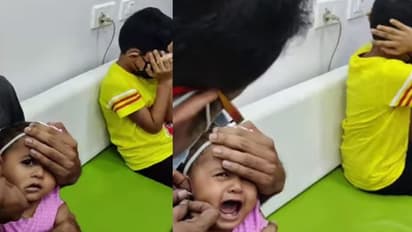 Viral Video: അനിയത്തിക്കുട്ടിയുടെ കാതുകുത്ത്; വേദന മുഴുവന്‍ ചേട്ടന്; വൈറലായി വീഡിയോ 