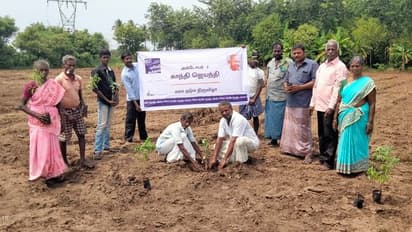 காந்தி ஜெயந்தியை முன்னிட்டு காவேரி கூக்குரல் சார்பில் தமிழகத்தில் 1.85 லட்சம் மரக்கன்றுகள் நட்ட விவசாயிகள்
