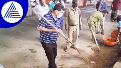 ಹೊನ್ನಾಳಿಯಲ್ಲಿ ಅಹೋರಾತ್ರಿ ಸ್ವಚ್ಛತಾ ಕಾರ್ಯ; ಎಂ.ಪಿ.ರೇಣುಕಾಚಾರ್ಯ ಸಾಥ್