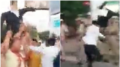 രാജസ്ഥാന് മുഖ്യന്റെ മകന്റെ കോലം കത്തിക്കാനൊരുങ്ങി ബിജെപി; തട്ടിപ്പറിച്ചോടി കോണ്ഗ്രസ് പ്രവര്ത്തകന്