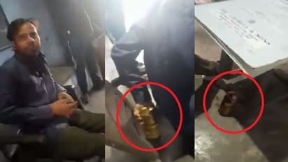 பீர் கேன்களுடன் வகுப்பு எடுக்கும் ஆசிரியர்... இணையத்தில் வைரலான வீடியோ!!