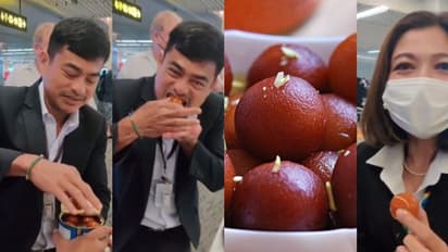 ലഗേജില്‍ നിന്ന് ഗുലാബ് ജാമൂന്‍ പിടികൂടി വിമാനത്താവളത്തിലെ ഉദ്യോഗസ്ഥര്‍; മധുര പ്രതികാരവുമായി യുവാവ്