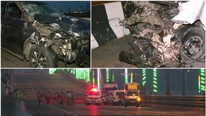 രക്ഷാപ്രവർത്തനത്തിനിടെ ആംബുലൻസിലേക്ക് കാർ ഇടിച്ചുകയറി അപകടം, 5 മരണം; വീഡിയോ