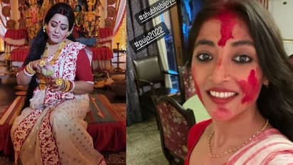 Durga Puja 2022: নিজের পুজোর গানেই শুভ বিজয়া মিমির, সিঁদুরখেলা-দেবীবরণে পাওলি, অপরাজিতা