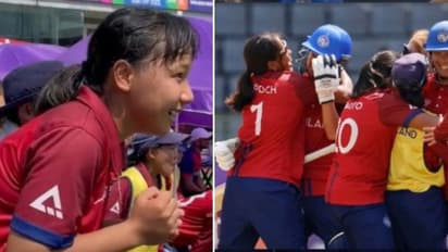 വനിതാ ഏഷ്യാ കപ്പ്: പാകിസ്ഥാനെതിരായ ചരിത്ര വിജയം ആഷോഷിച്ച്; തായ്‌ലന്‍ഡ് വനിതകള്‍- വീഡിയോ