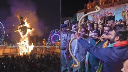 'ആദിപുരുഷ്' ഇറങ്ങും മുന്പേ പ്രഭാസിന്റെ 'രാവണ നിഗ്രഹം'; സോഷ്യല് മീഡിയയില് തരംഗമായി ദസറ ആഘോഷം: വീഡിയോ