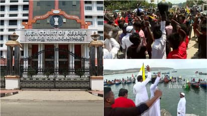 വിഴിഞ്ഞം പ്രതിഷേധം:സമരപന്തൽ പൊളിക്കണം എന്ന് സമരക്കാർക്ക് ഹൈക്കോടതി നിർദ്ദേശം,പോലീസ് നിസ്സഹായരെന്നു അദാനി